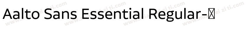 Aalto Sans Essential Regular字体转换